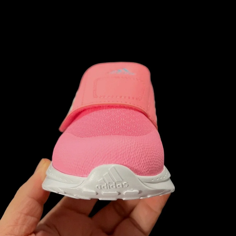 Adidas Toddler Girls Athletic Slip-On Sneakers Size 8 Pink‎ White Lightweight